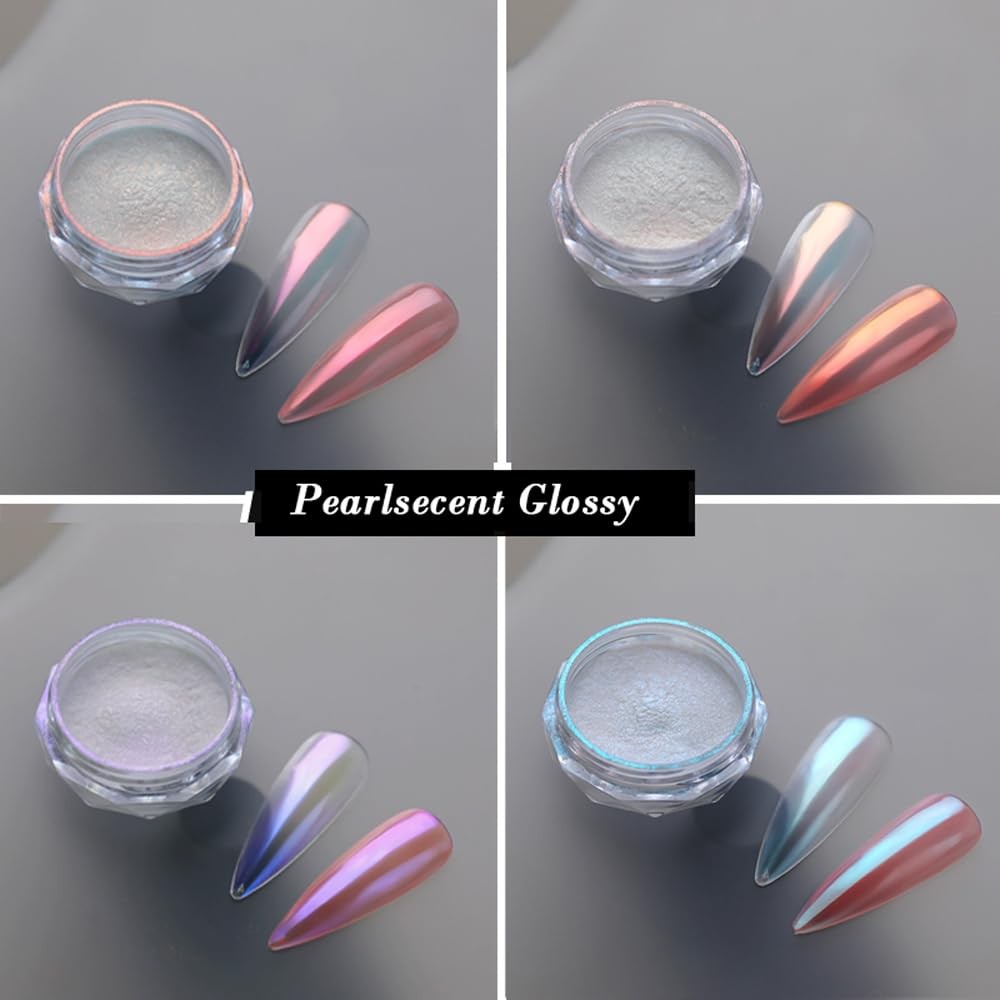Pretty Diva 8 Colors Iridescent Pearl Chrome Nail 8 colors, Collection
