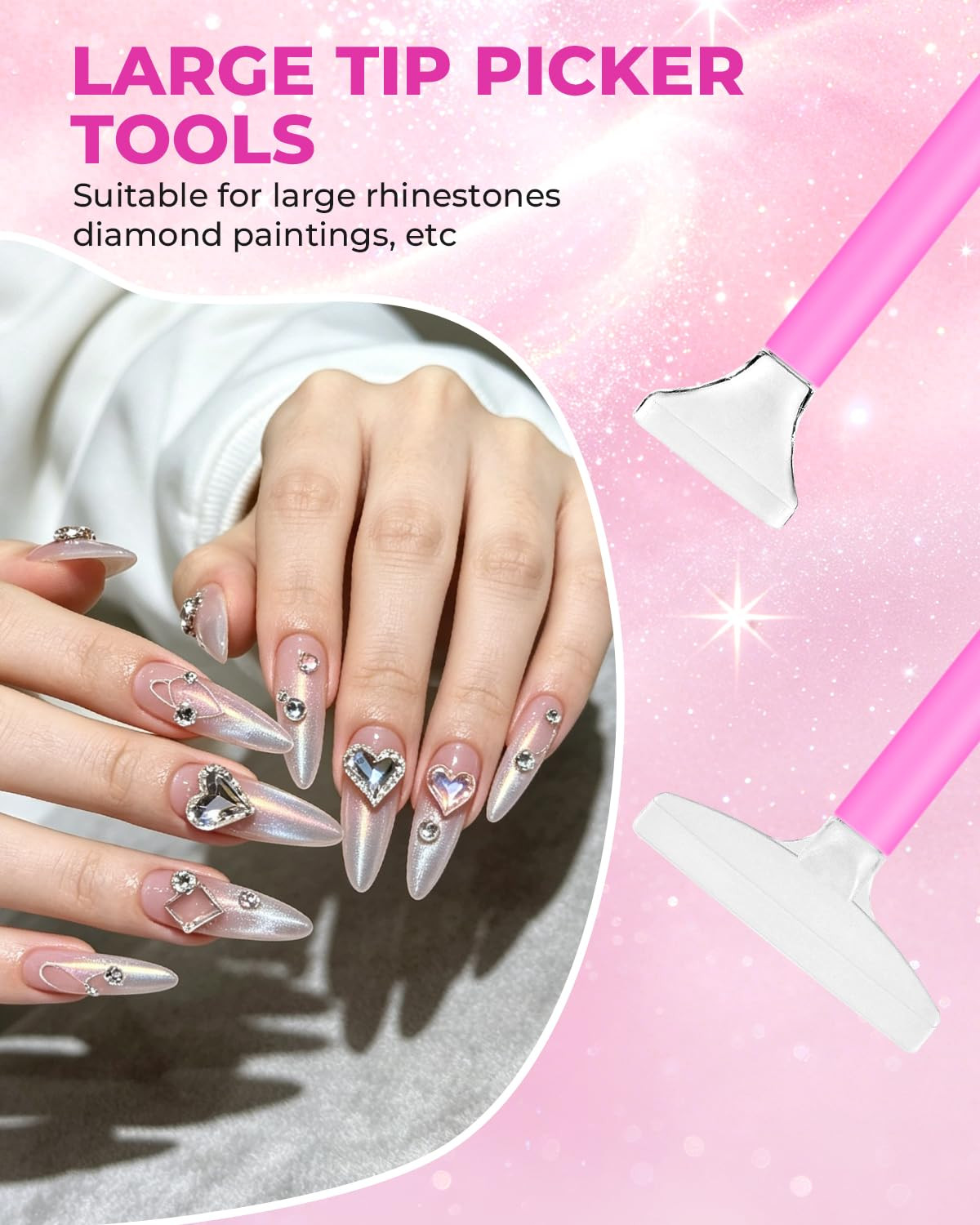 108Pcs Rhinestone Picker Tool Kit: 40Pcs Dual-Ended Handle, Bedazzling Tools Pen
