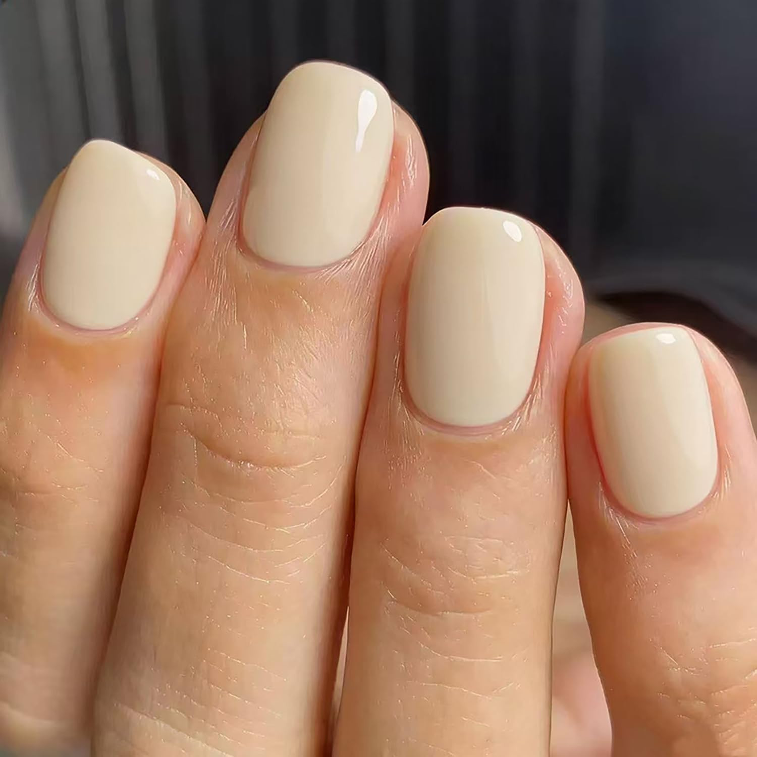 Nude Pink Press on Nails Short Square Fake Nails Press Ons Pink False Acrylic Na