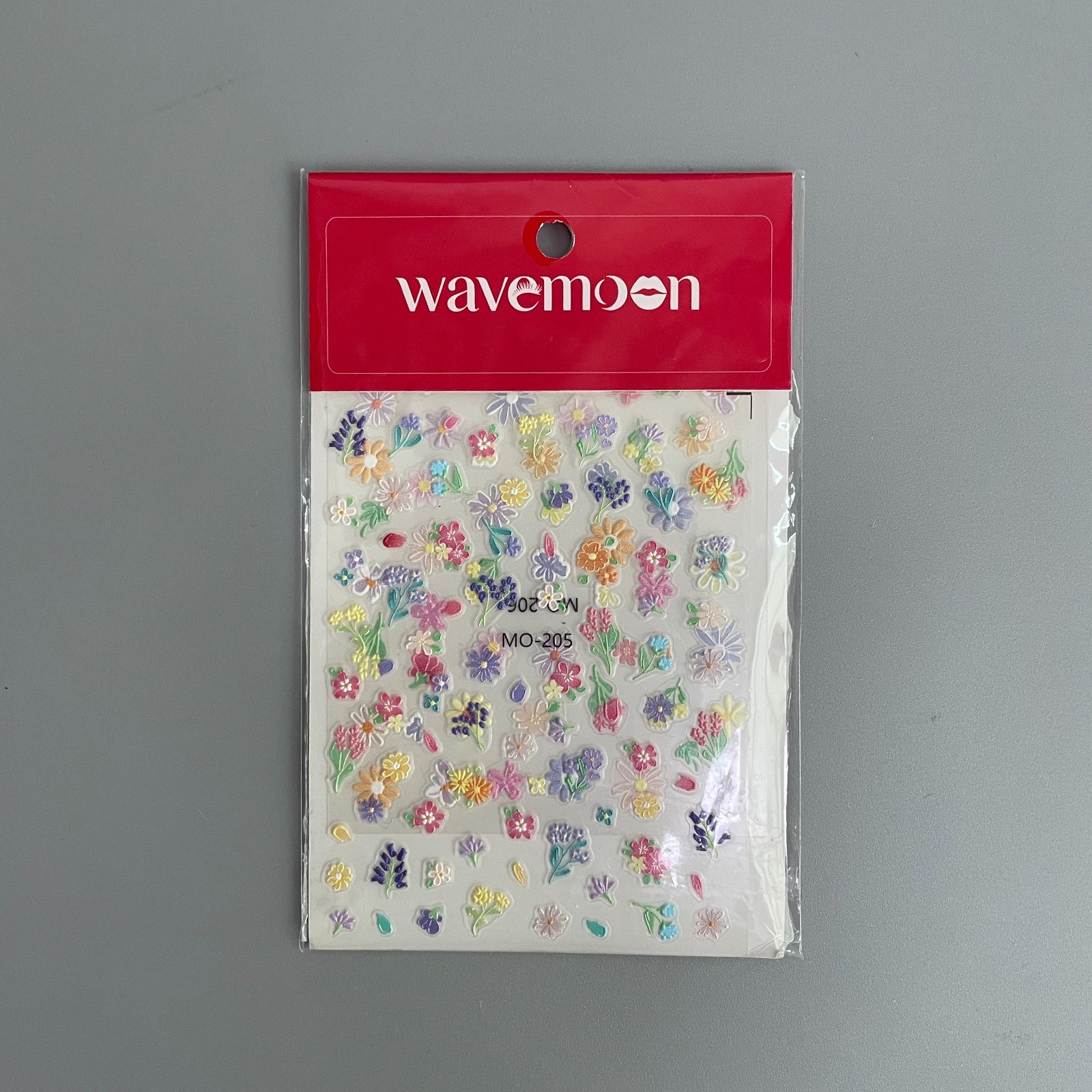 wavemoon Nail Art Stickers, Self-Adhesive Floral 5D Embossed Nail Art Stickers