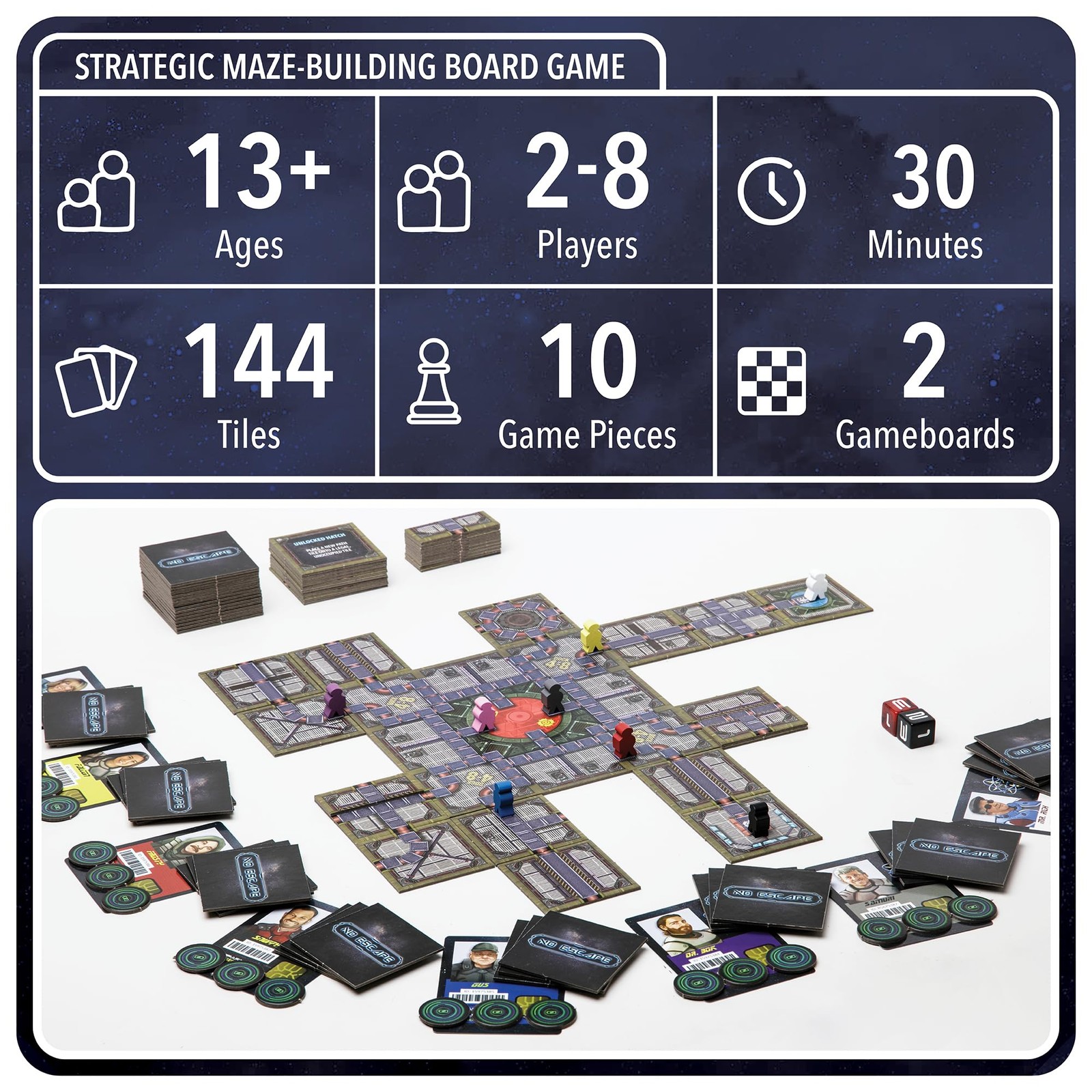 No Escape Board Game – Strategy Games for Volume: 331.5 cubic inches