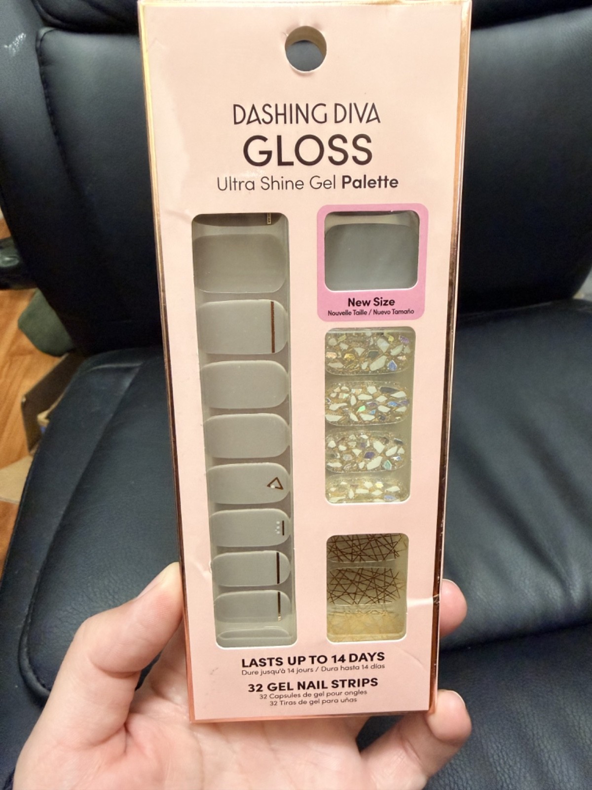 Dashing Diva Gloss Ultra Shine Gel Color 54 Gel Nail Strips All Lined Up Gray