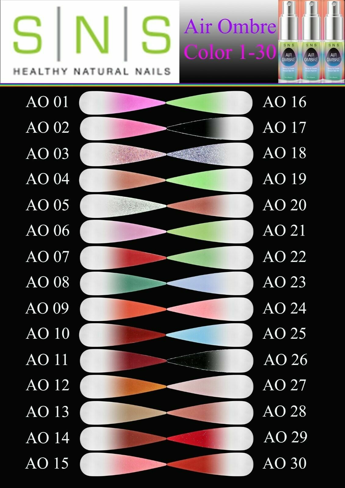 SNS Nail Color Dipping Powder SNS Air Ombre 14g
