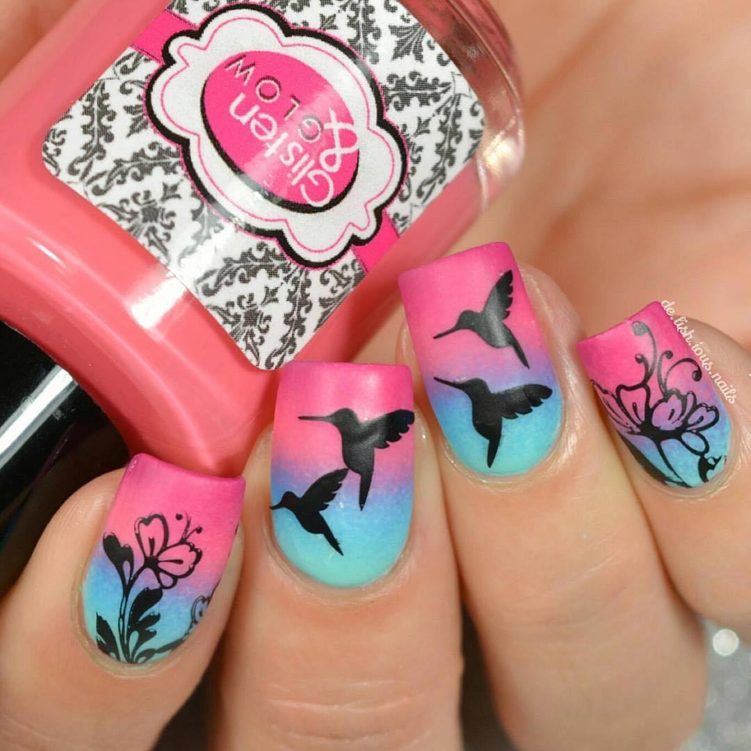 Colibri Stencils for Nails, Nail Stickers, Nail Art, Nail Vinyls