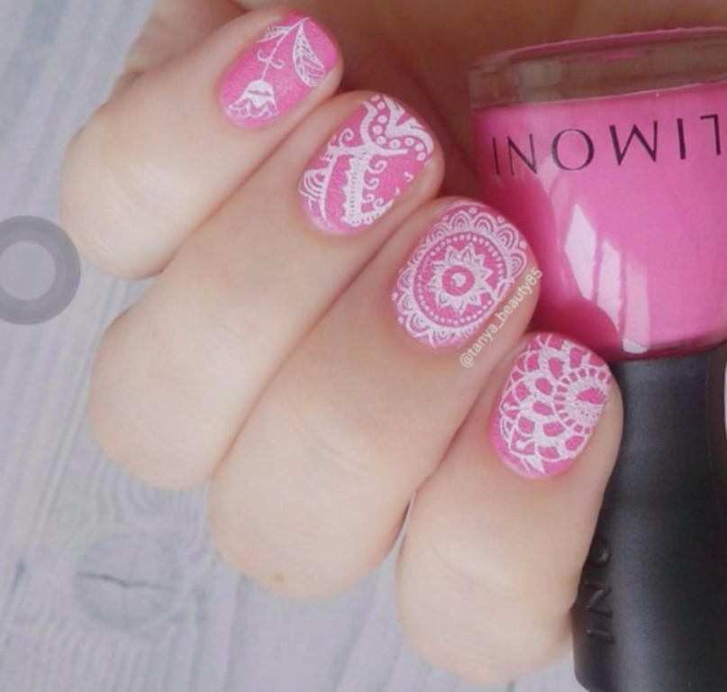 Chic Flower Theme Nail Art Stamping Manicure DIY Template Image Plate BP L014