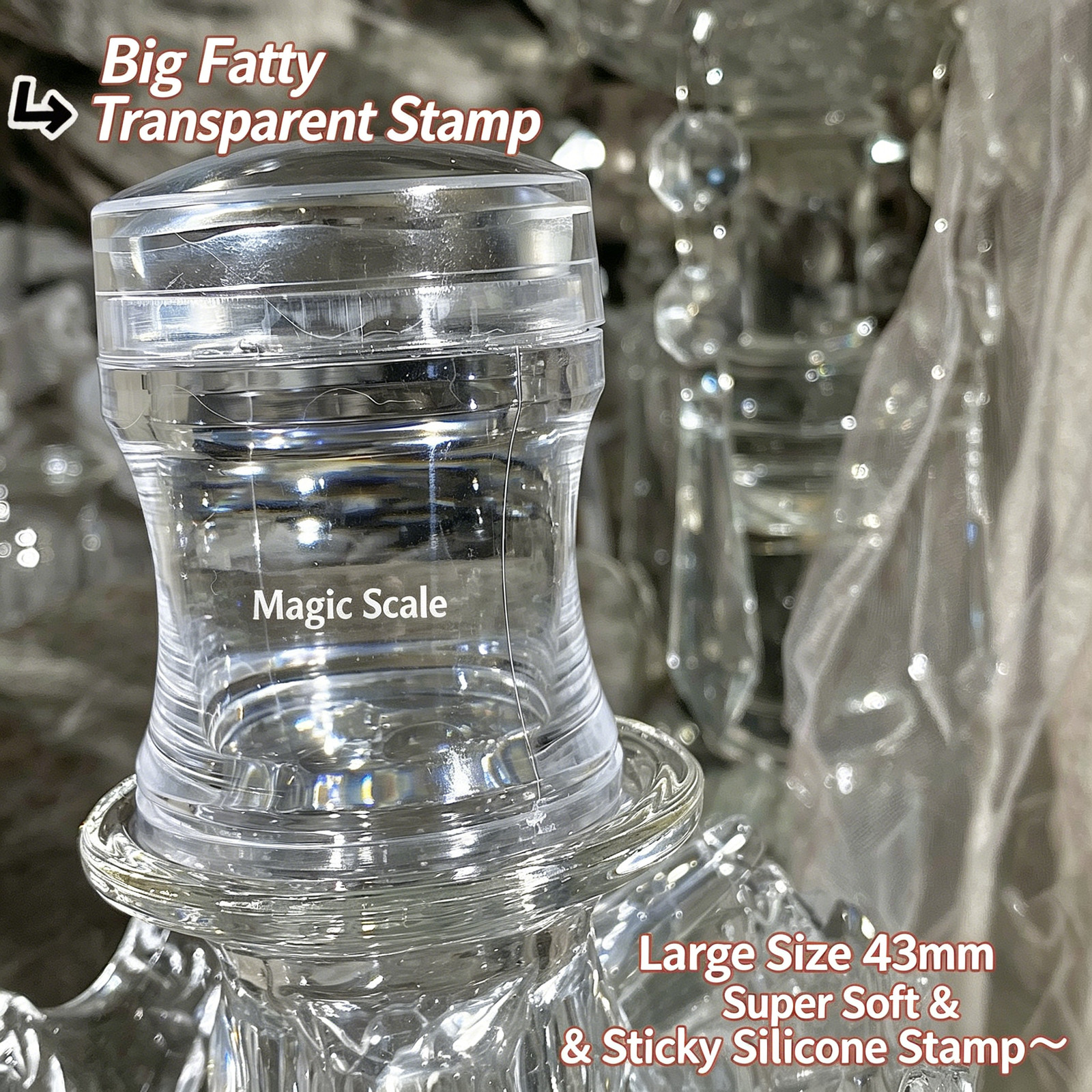 Nail Art French Stamp Silicone Double Head Transfer Stamper Transparent Printing