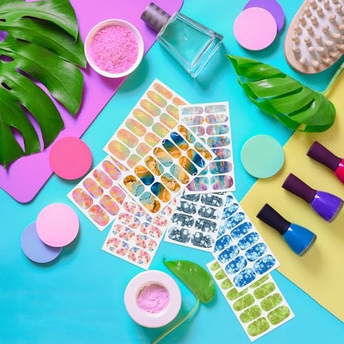 20 Sheets Color Blending Nail Polish Stickers Full Nail Wraps for Women Kit 2