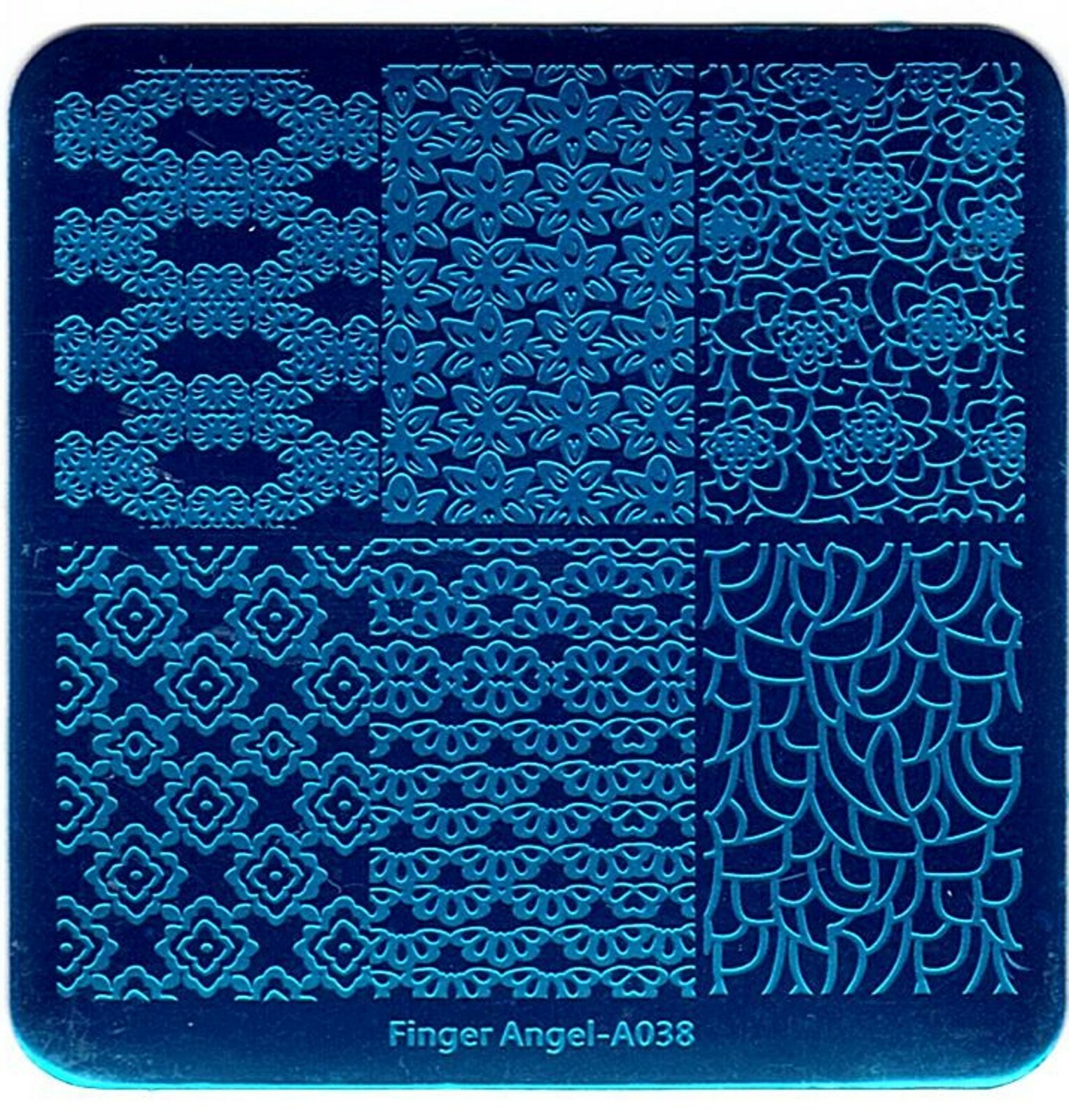 Lot of 10 Finger Angel Design Manicure Nail Art Image Stainless Steel Templates