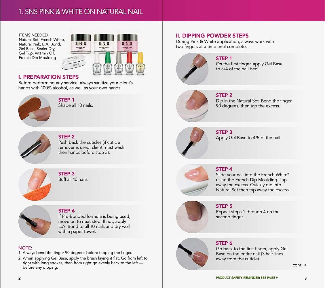 SNS Nail Dipping Powder Pink and White French 4oz *Choose any one*