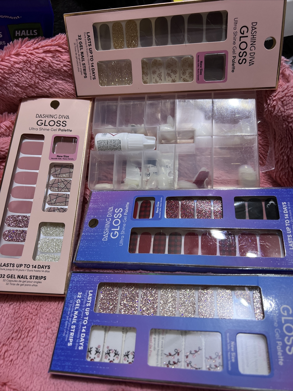 Lot 4 Dashing Diva Gloss Ultra Shine Gel Palette Nail Strips 1pack Unfinished