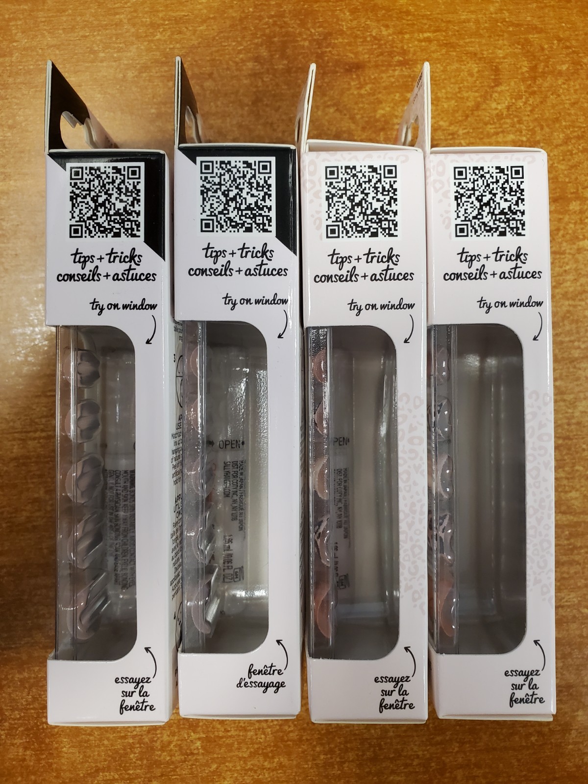 4 Pk: Sally Hansen Perfect Mani Press On Nails C0341/C0361 Short Coffin -5D-3258