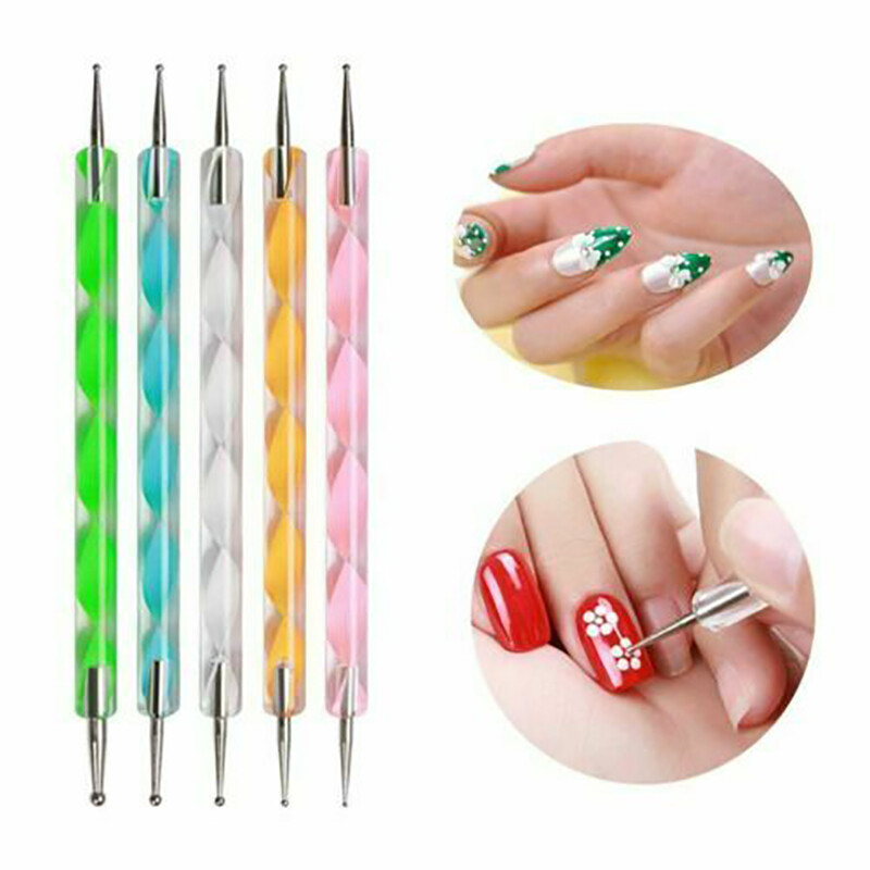 8/20 PCS Nail Art Design Dotting Painting Drawing Polish Brush Pen Tools Acrylic