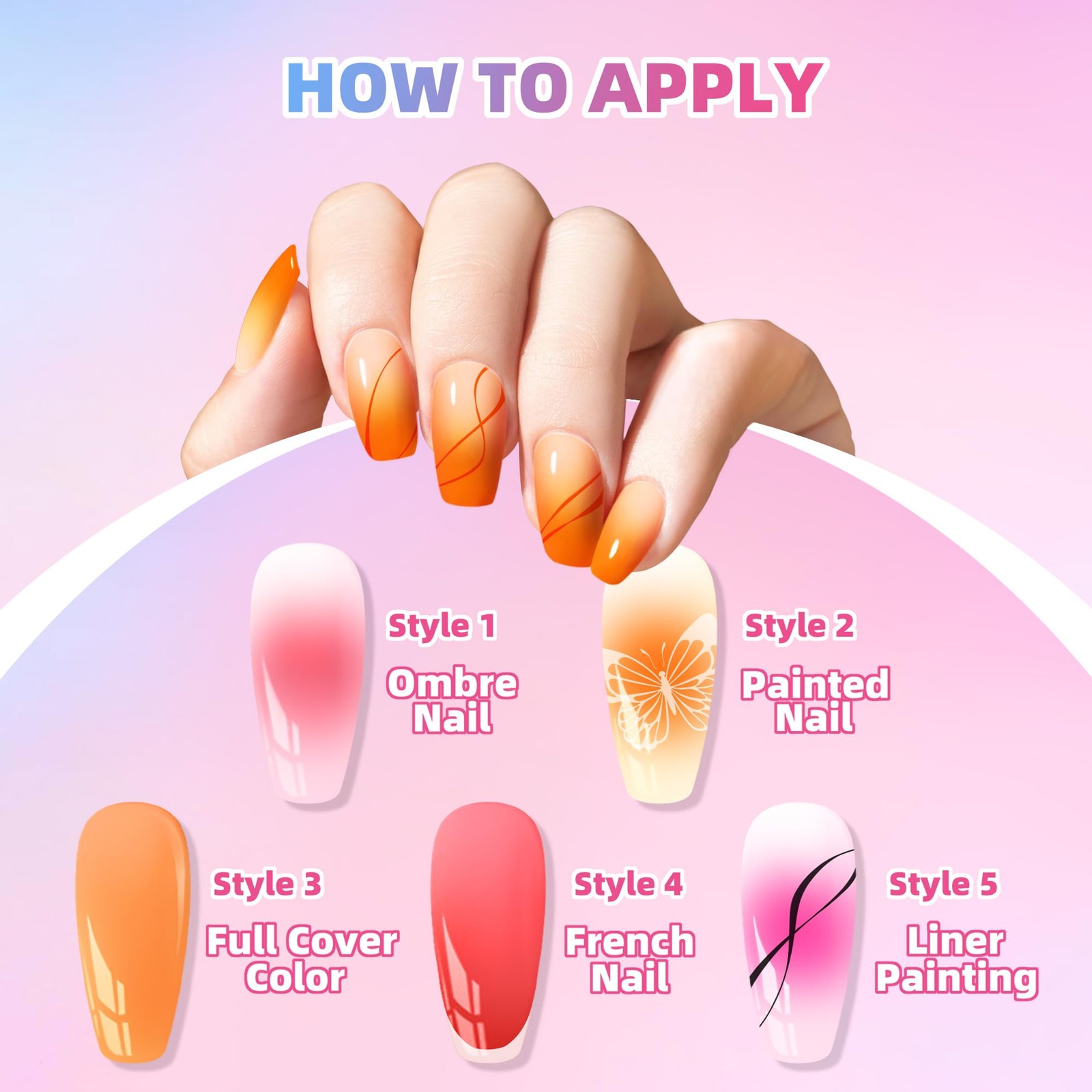 Pat Pat Nail Polish Set,16 Colors Gradient Patting Polish- Highly Pigmented,O…