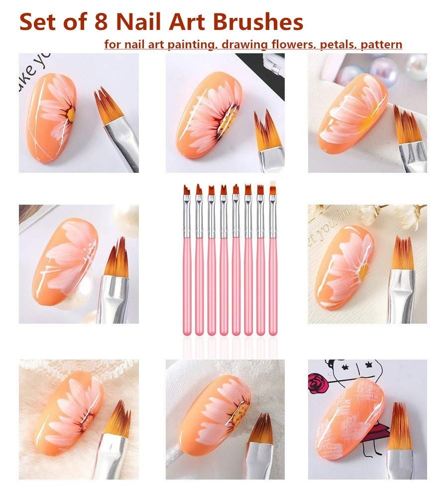 11-Piece Nail Art Brush Set for Stunning UV Gel Designs – Perfect for Beginners