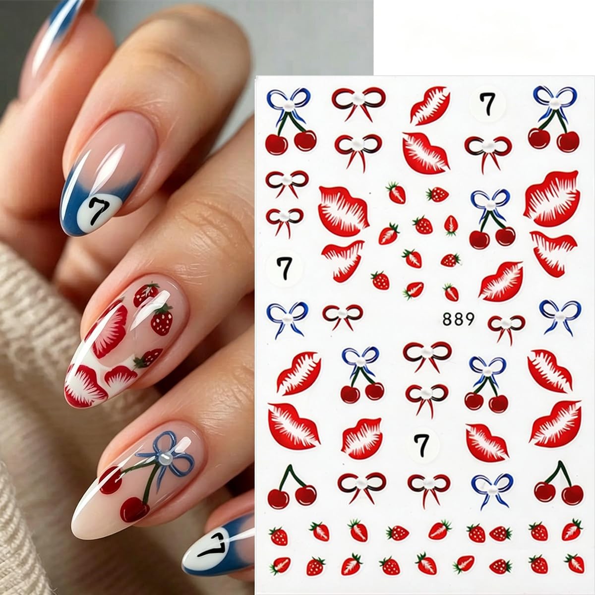Strawberry Nail Art Stickers Style-style4