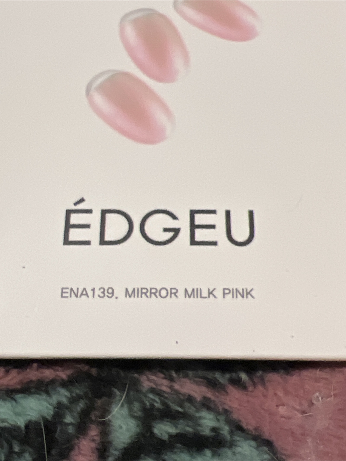 Perfect Gel Nail Wraps, ENA139, Mirror Milk Pink Recipe, 16 Piece Strips Set