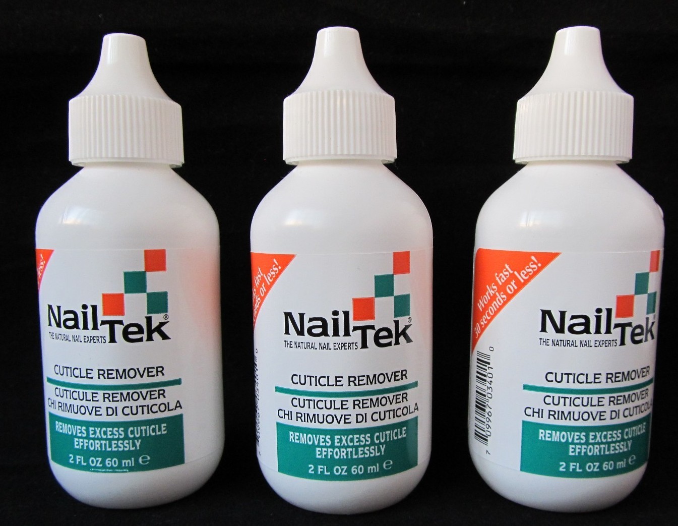 3 x NailTek Cuticle remover Removes Excess Cuticle Effortlessly 2 oz 60 ml