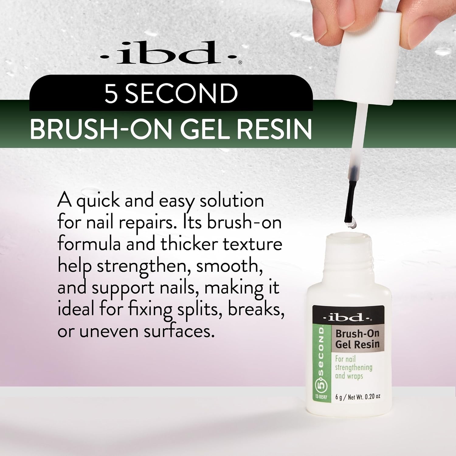 5 Second Brush-On Nail Glue Gel Resin – 3 Pack for Quick Repairs & Strength