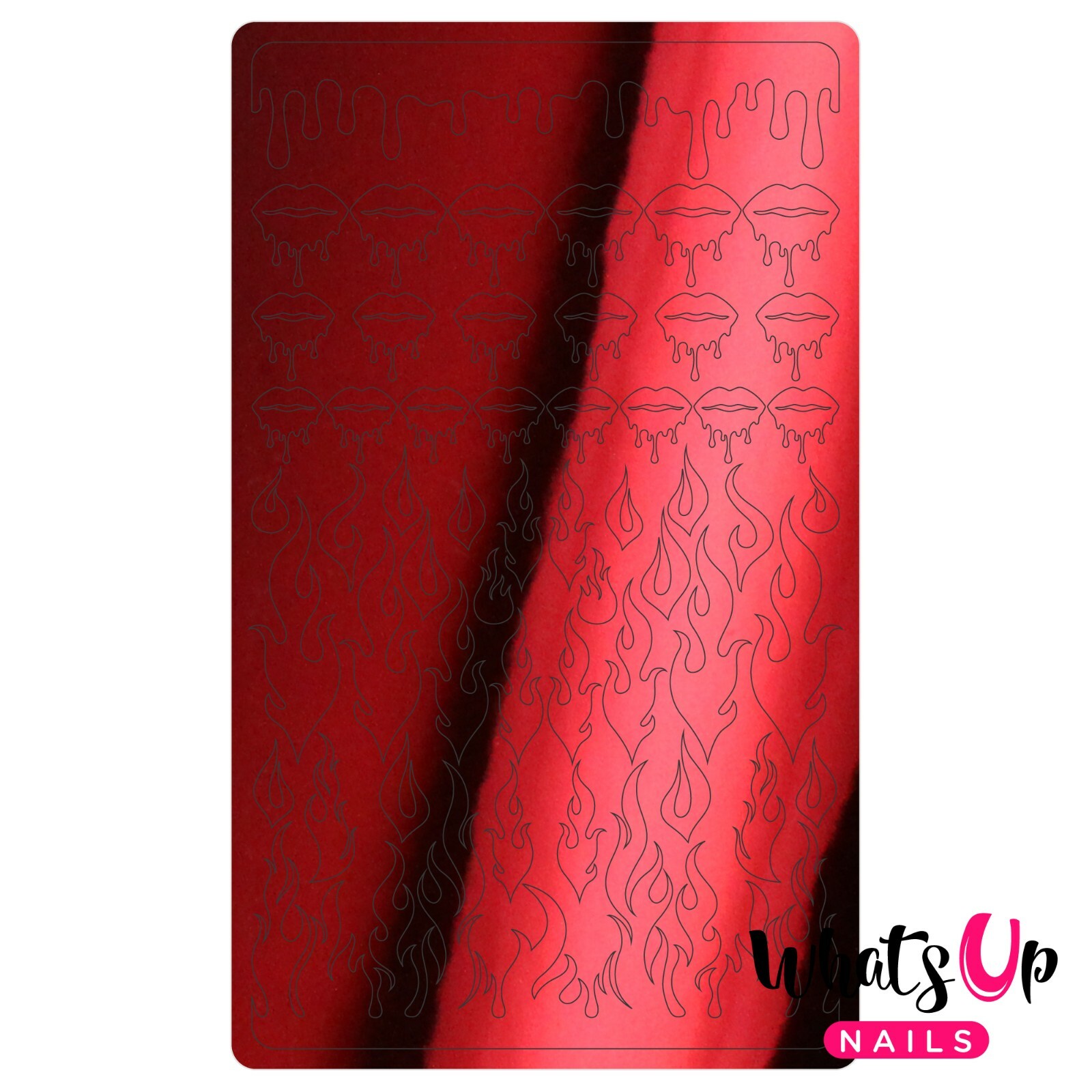 Whats Up Nails – Dripping Flames Stickers (Red) – Daily Charme Collaboration