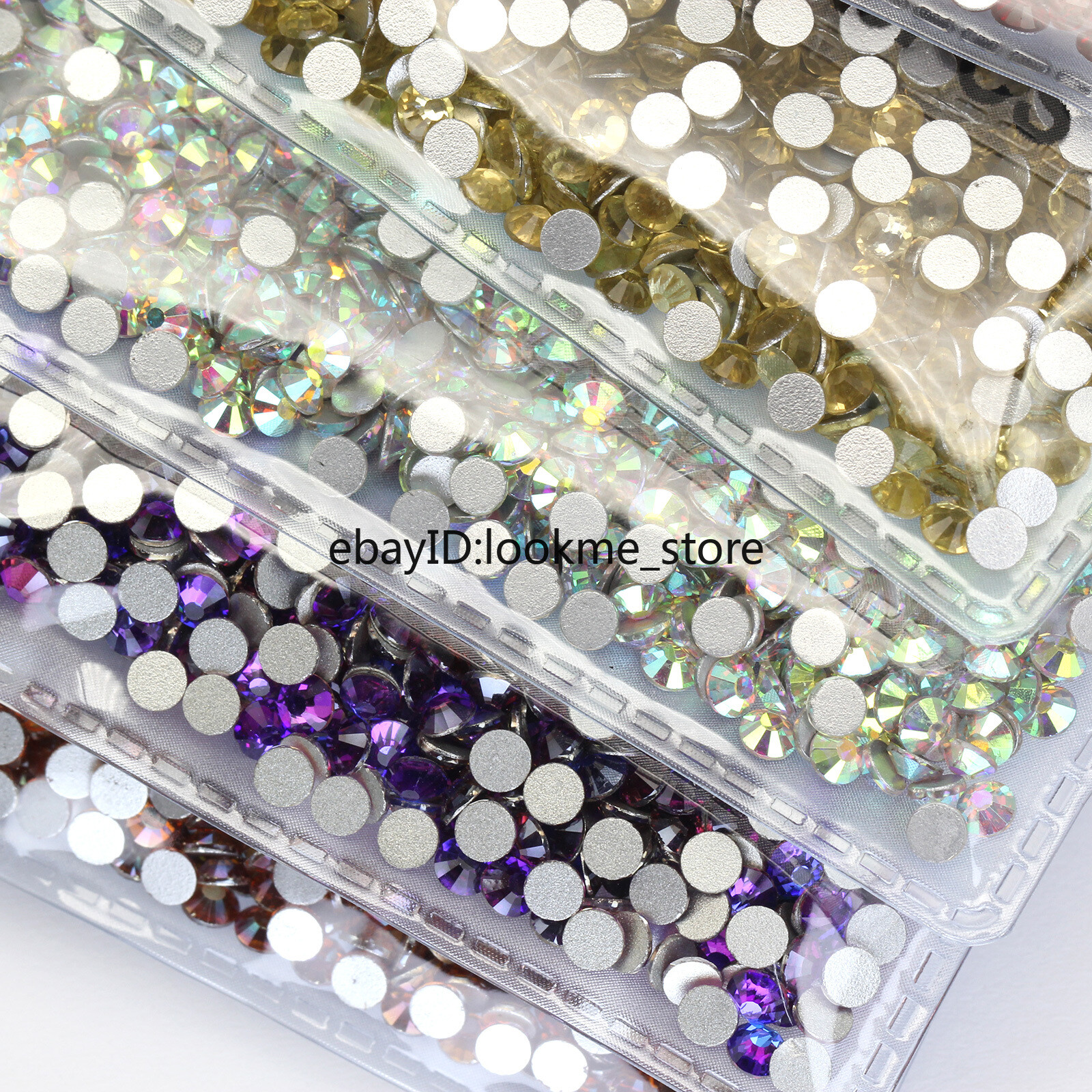 1440pcs 3mm (ss12) Crystal Glass Rhinestones Flatback Gems Nail Art Crafts Decor
