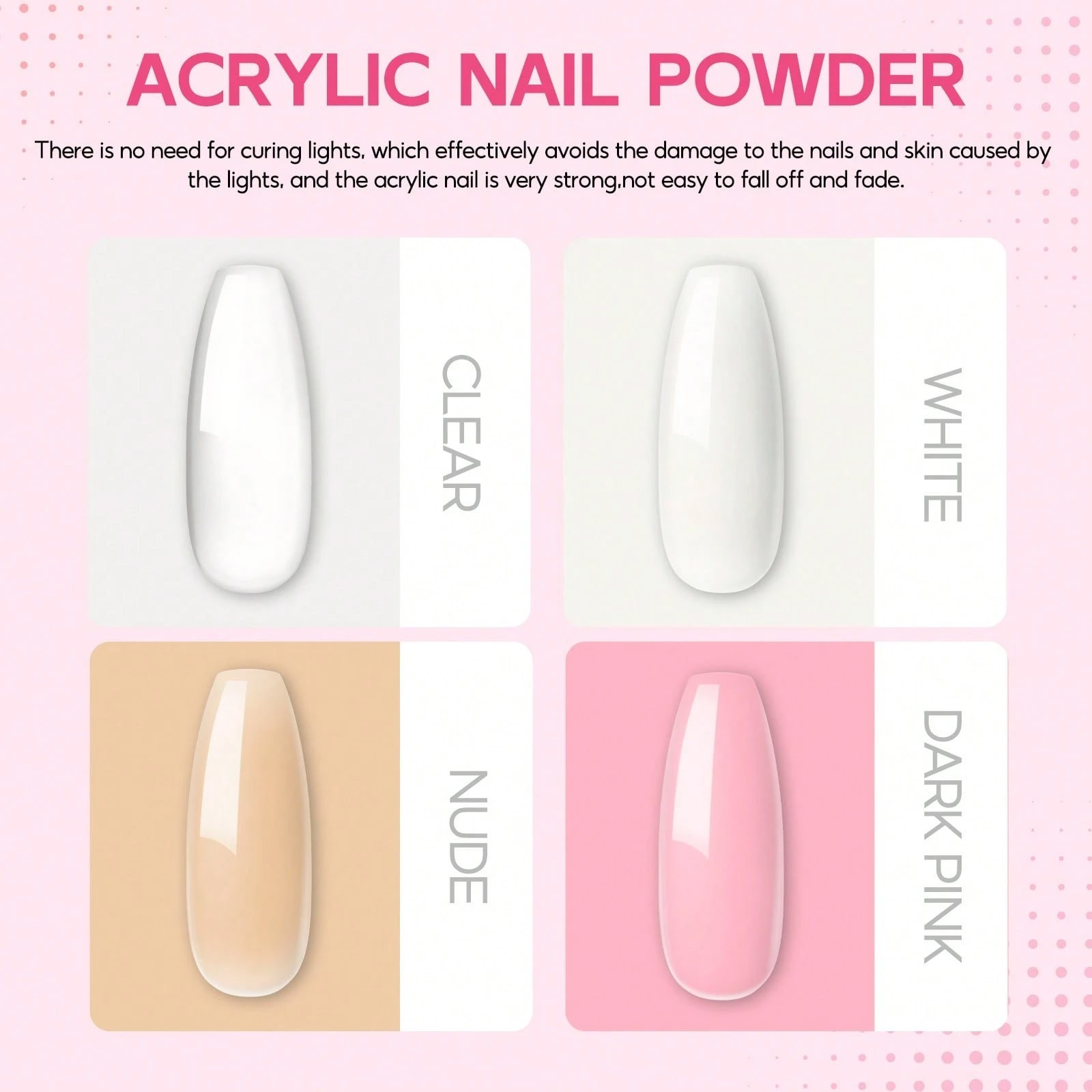 Acrylic Nail Kit with Drill UV Light 16 Colors Powder Beginner Set