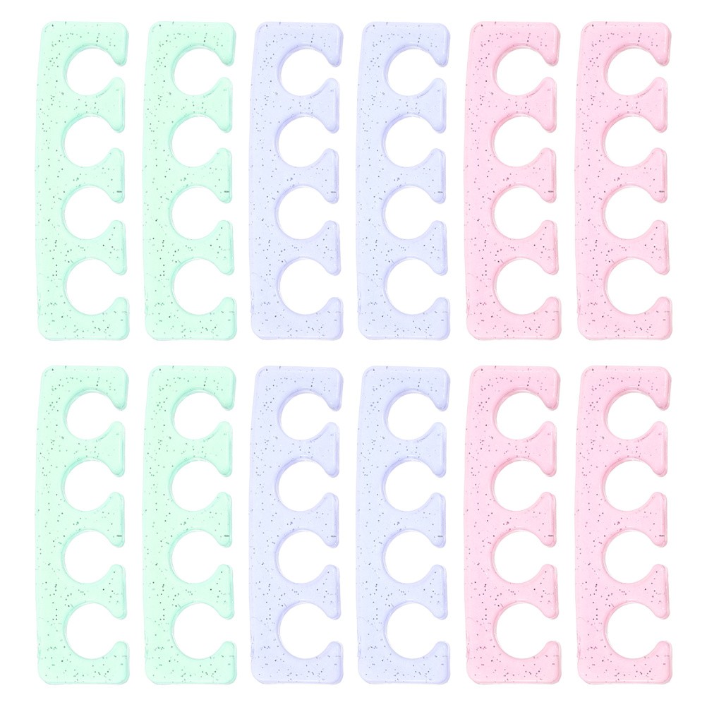 12 Pcs Forefoot Silicone Toe Separator Bunion Spacer Nail Art Separators