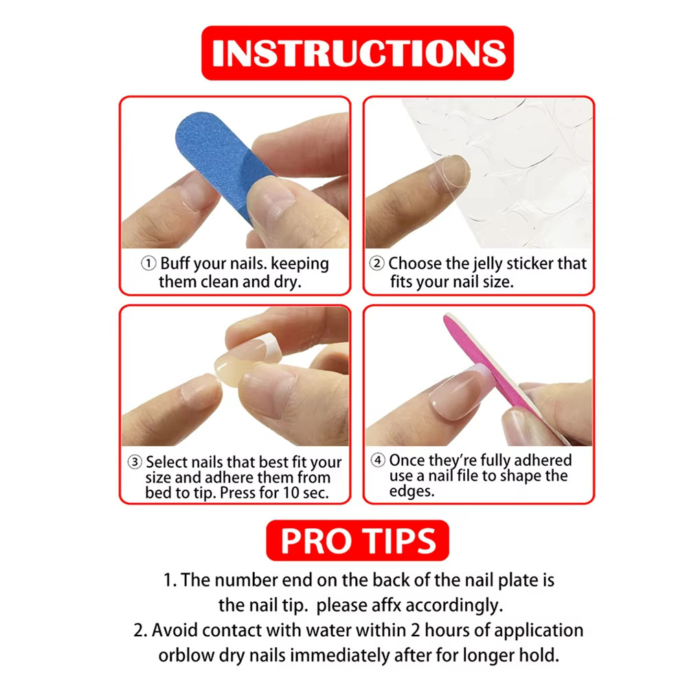 24PCS Short French Tip Press-On Nails – Pink Edges, Pearl Bows, Water Droplet