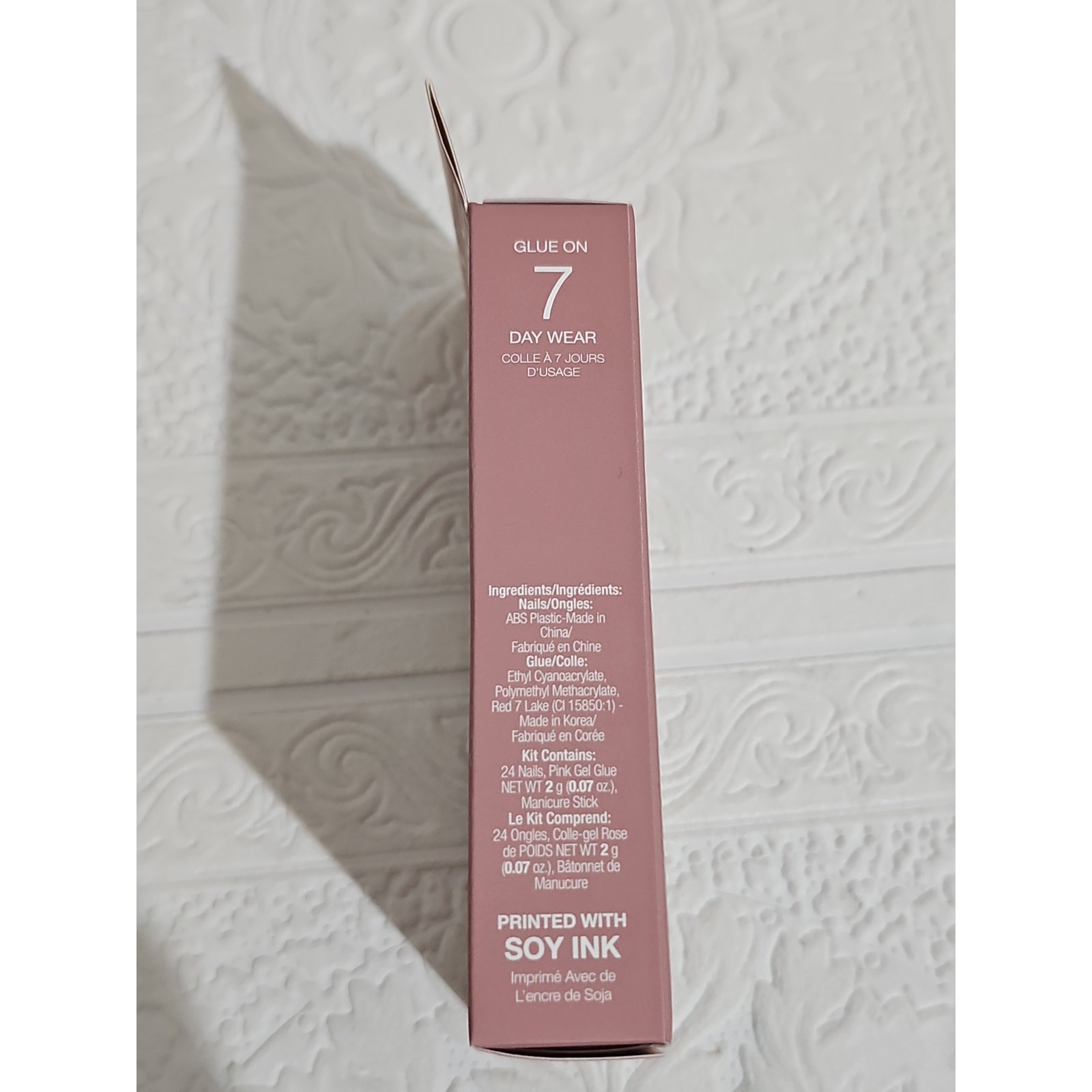 NEW Set of Two Packs GoldFinger Press On Nails 24 pcs Long Oval Chalet Pink