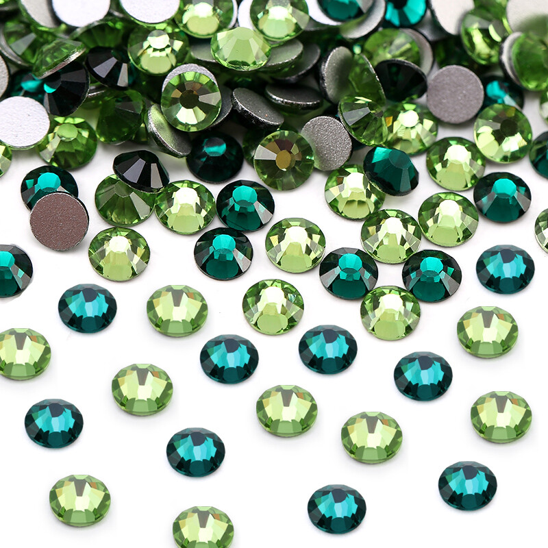 2mm 3mm 4mm 5mm 6mm Faceted Crystal Glass Rhinestones Flat Back Nail Art Gems