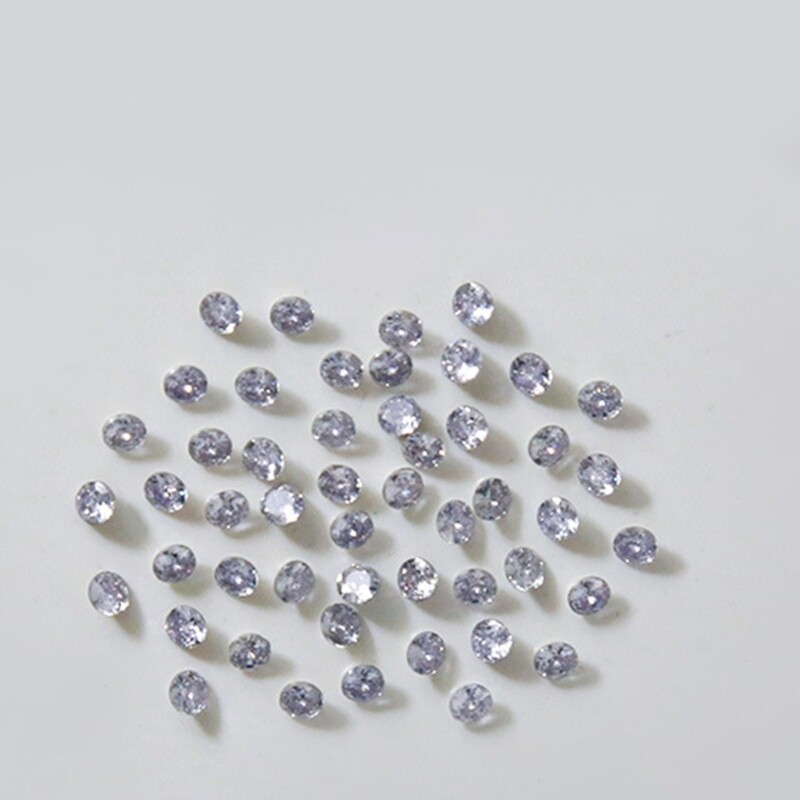 50Pcs Charm Decals Round Crystal Stickers Art Rhinestones