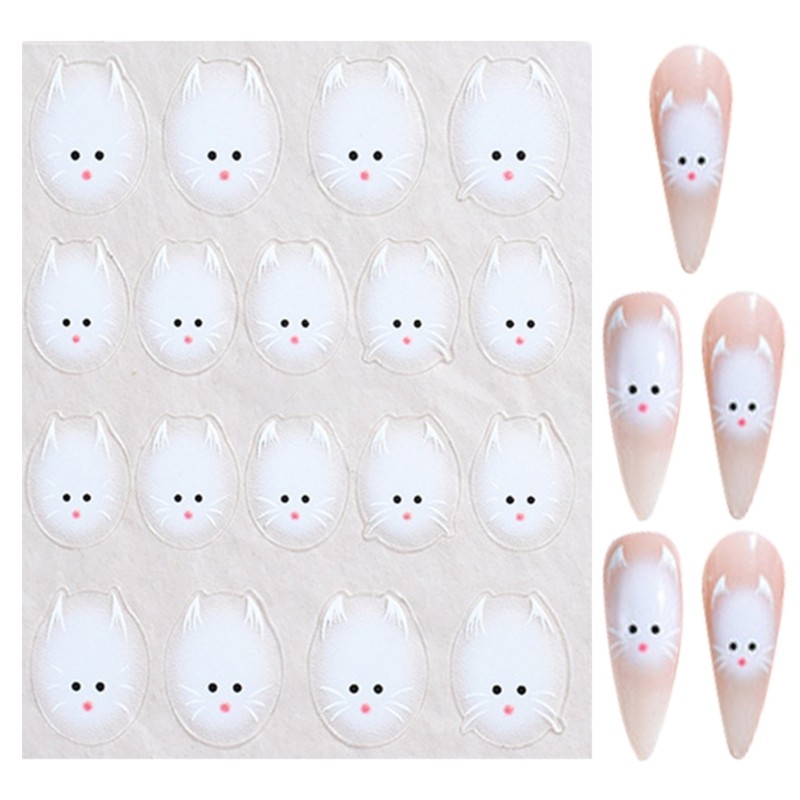 Lovely Cat Nail Art Stickers Cat Designs Nail Decals Cat Nail Art Decorations