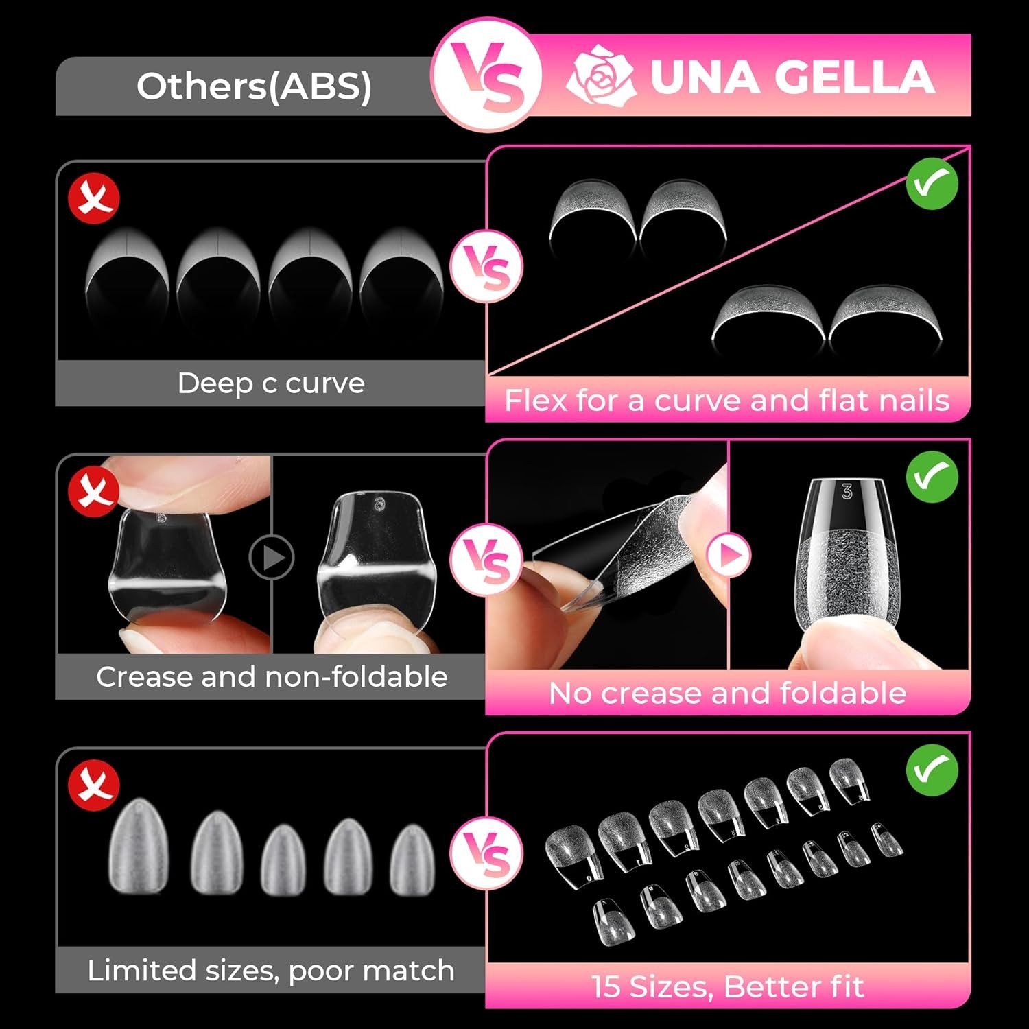 Short Coffin Nails Tips: 510Pcs Soft Gel Nail Tips Coffin Acrylic Full Cover Sho
