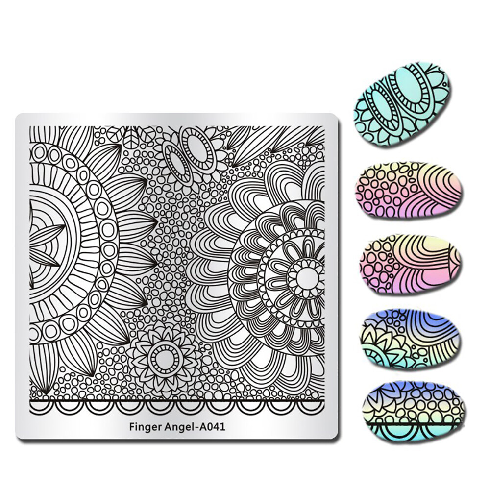Stamping Nail Art Plate Custom New Fashion Design Template Finger Angel
