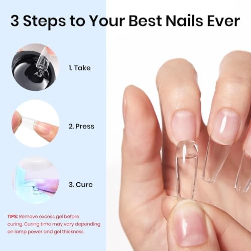 Beetles 30g Solid Nail Glue Gel for Press On Nails Clear UV LED Cured Adhesive