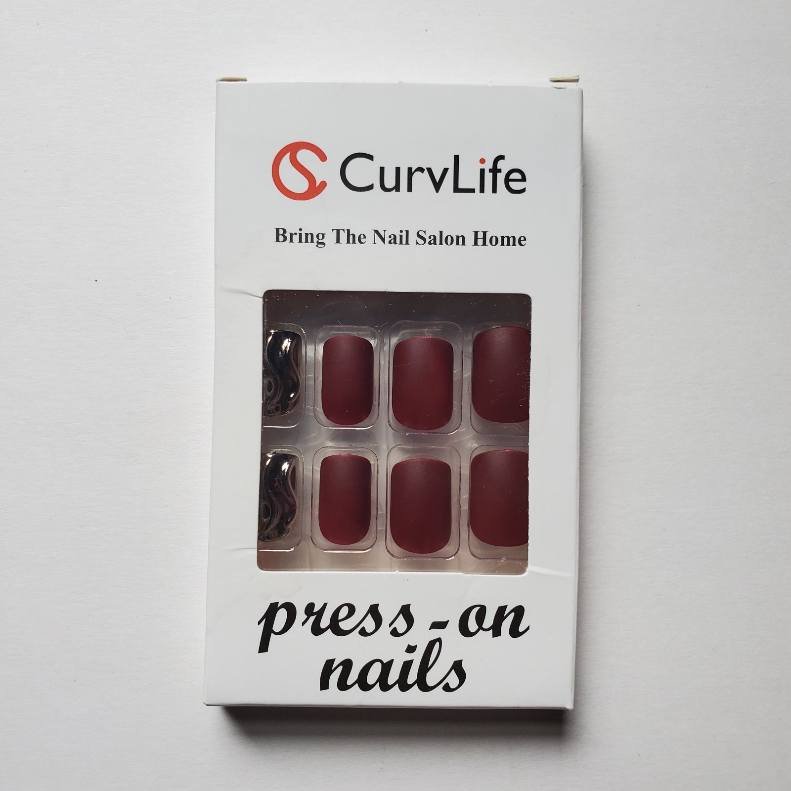 Lot Of 2 Sets CurvLife Press-On Nails 1 3D Adhesive Tabs Or Glue Salon Style *