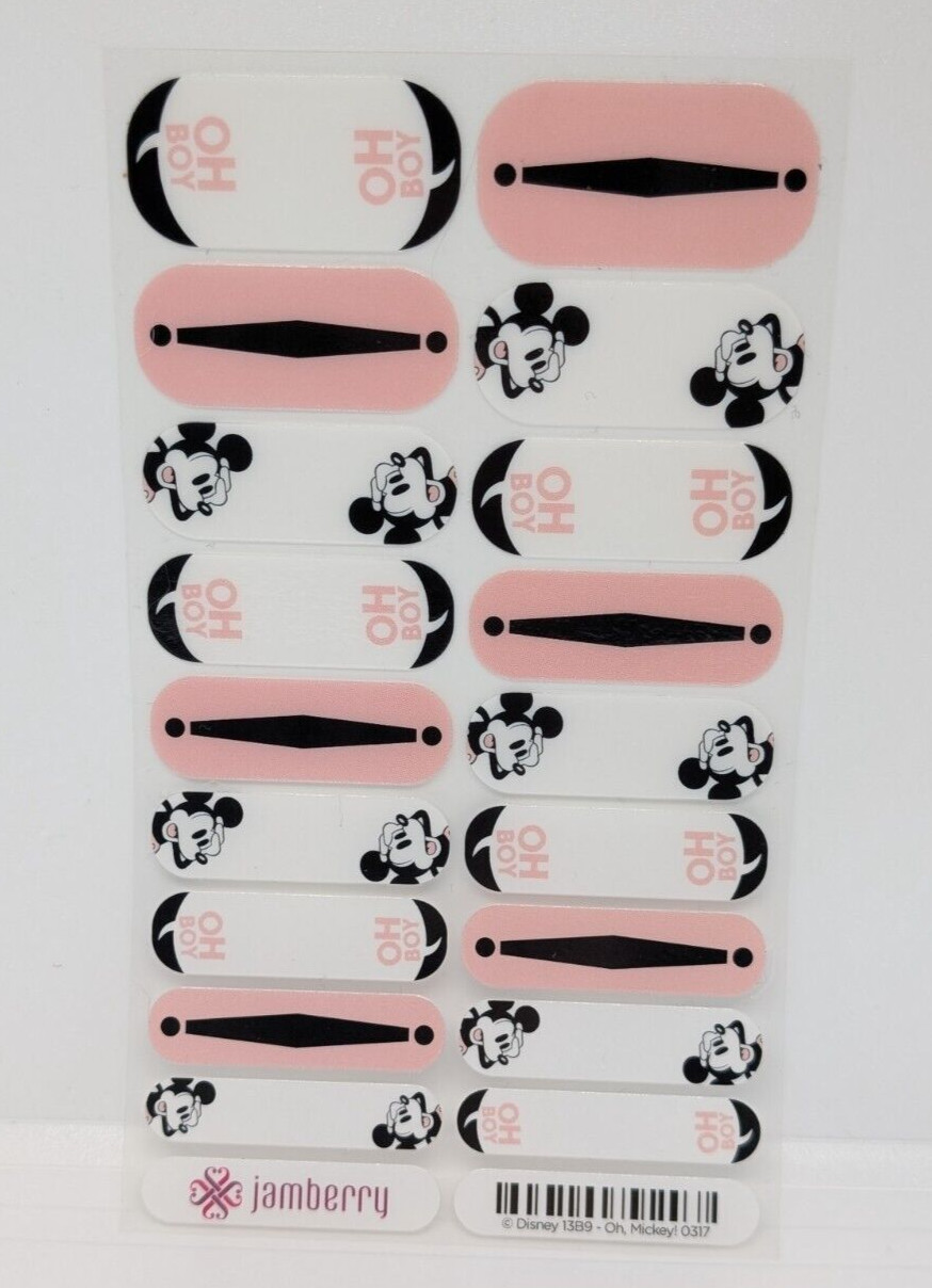 Jamberry Nail Wrap Disney Friends Mickey Mouse Club “Oh Mickey!” Full Sheet