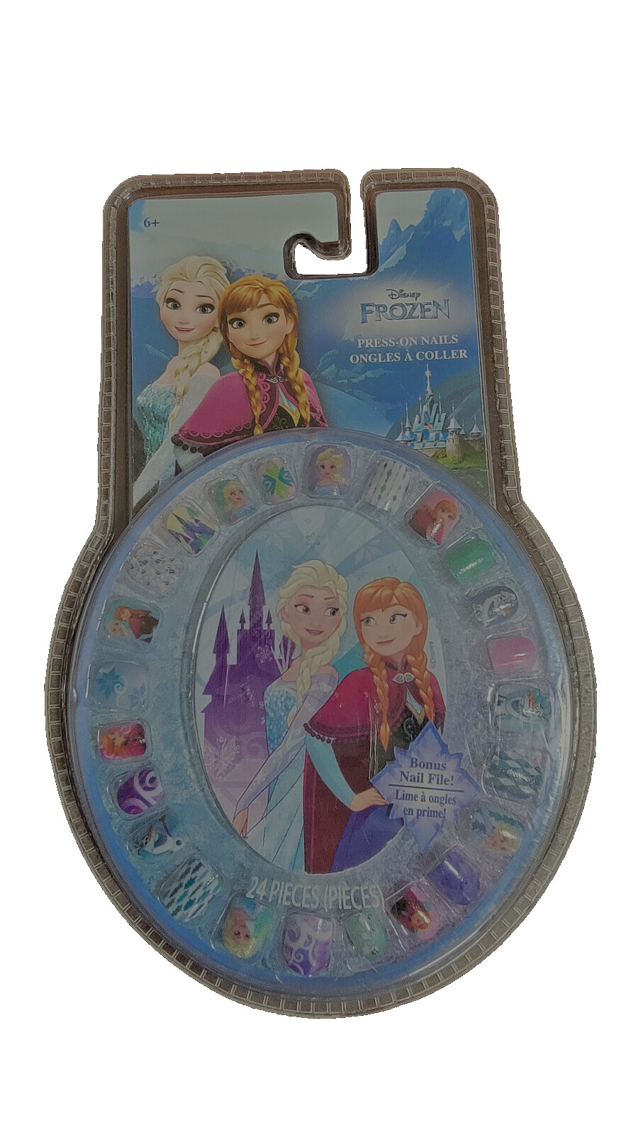 New 24 Pieces Disney Frozen Press On Nails for Girls 6+