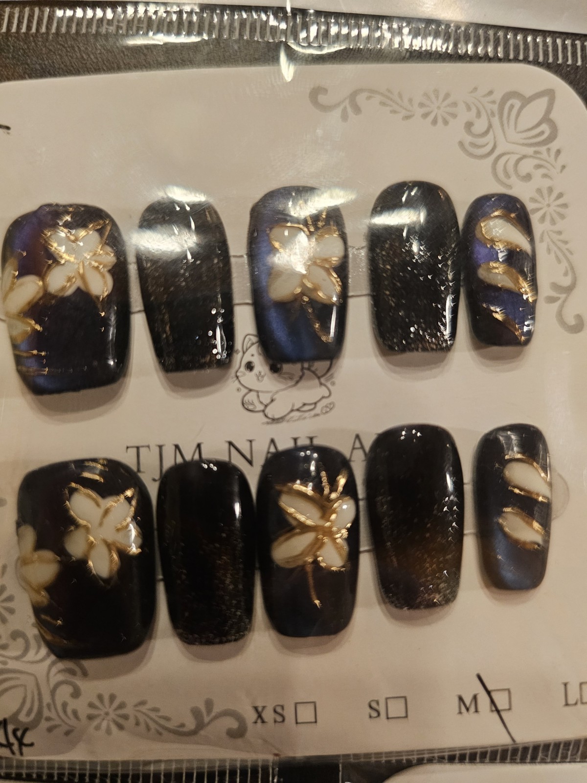 Size Medium – Medium Length Press-On Nails with Sticky Tabs Included. New In Box