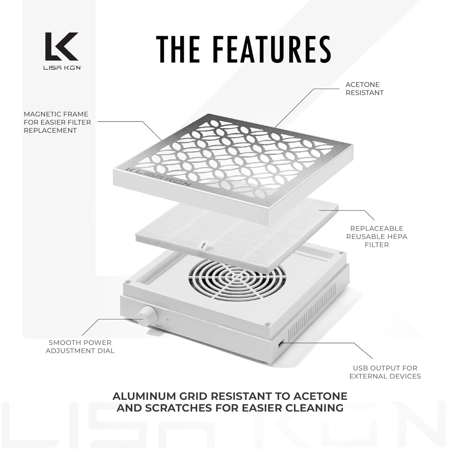 Versatile Nail Dust Collector: Ideal for Salons & Home Use, Quiet Operation