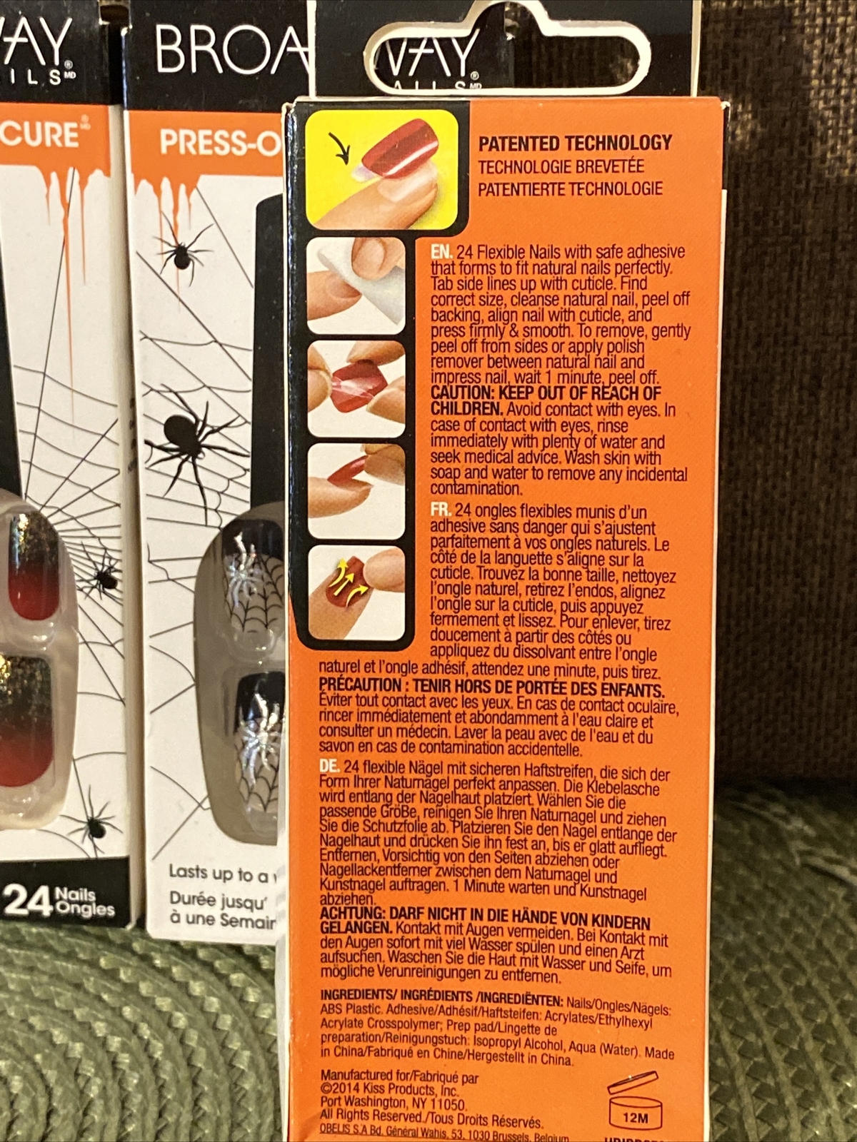 X4 Kiss Broadway Nails Press-On Manicure Halloween 62172,62173,2174,62175
