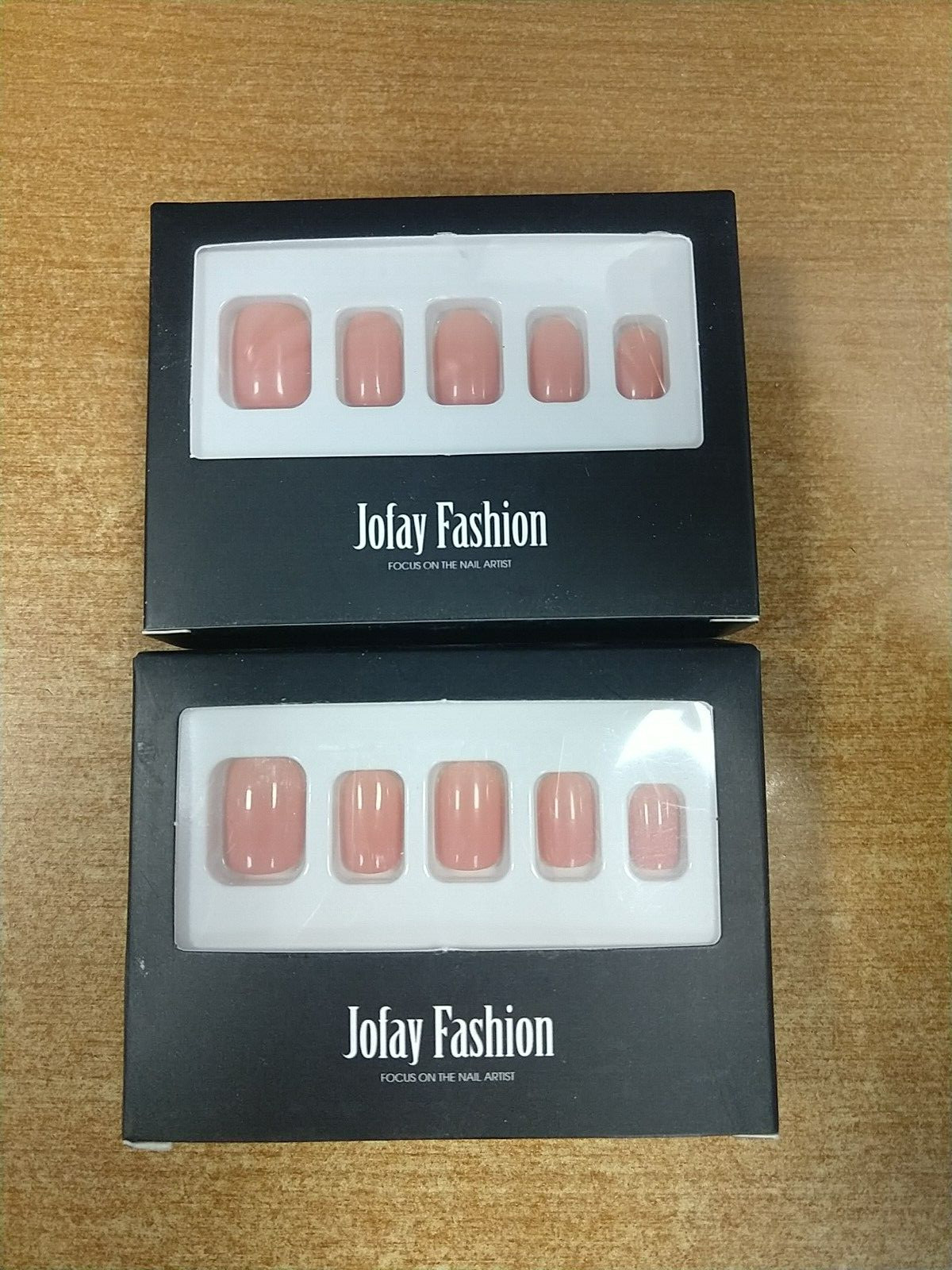 2 Boxes of 24: JoFay Press-On Nails, Short, Nude Sweet Peach (14D-1842)
