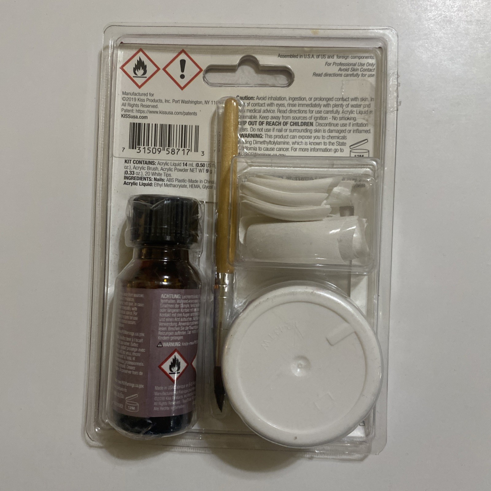 Kiss Acrylic Professional Kit Flawless Finish Dakk New Sealed