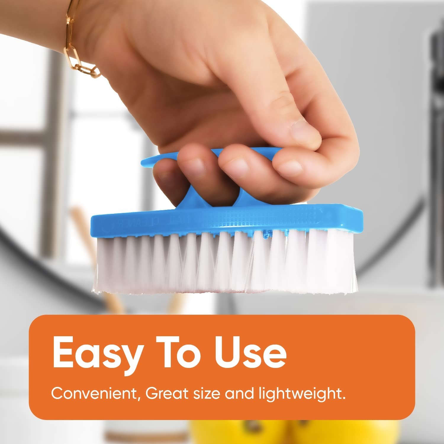Superio Nail Scrubber – All-Purpose Stiff Cleaning Brush for Fingernails, Toe…