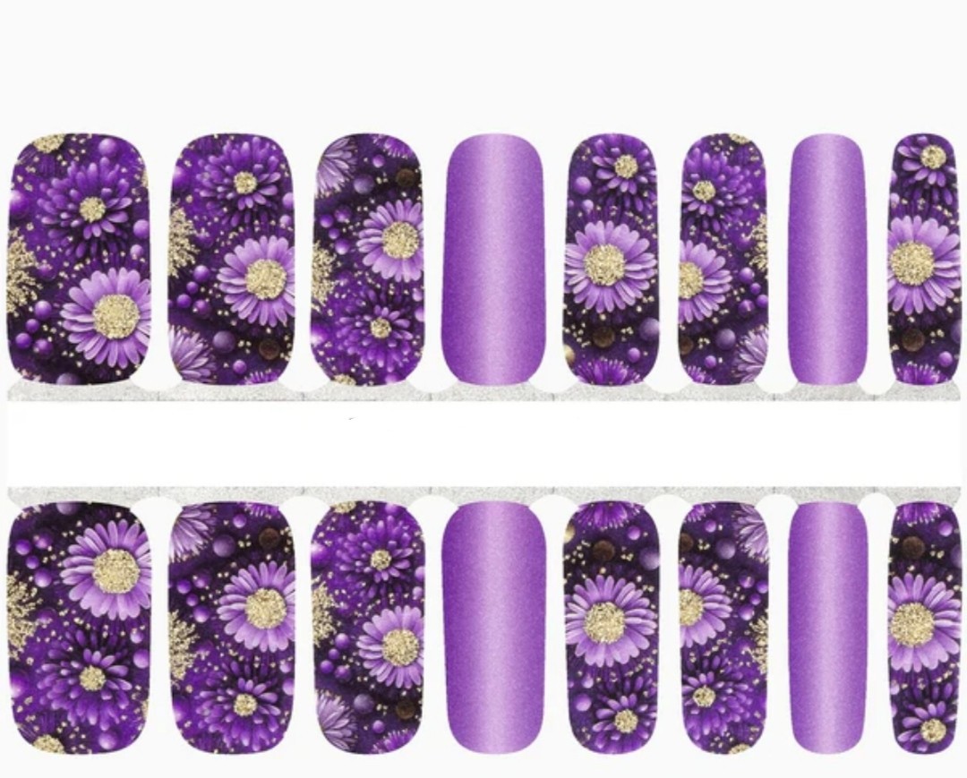 Nail Art Stickers Self Adhesive Wraps Full Cover Flower ZB17731 164