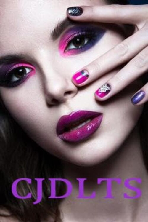 Dark Purple Gradient Press on Nails Medium Almond Shaped Pattern Purple Feather