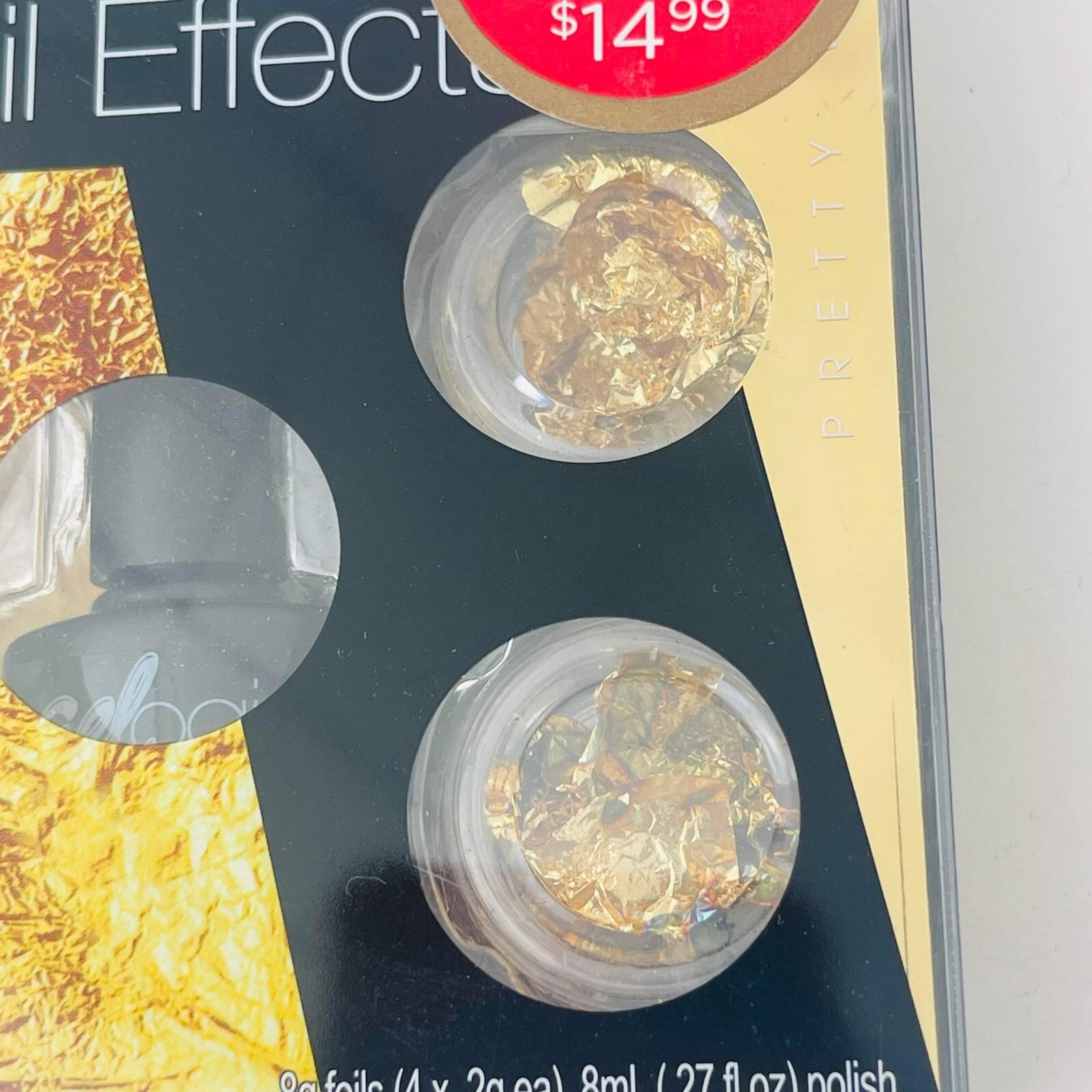 Pretty Woman USA Foil Effect .8g foils 4x.2g each & Nail Polish .27 FL. Oz., NEW