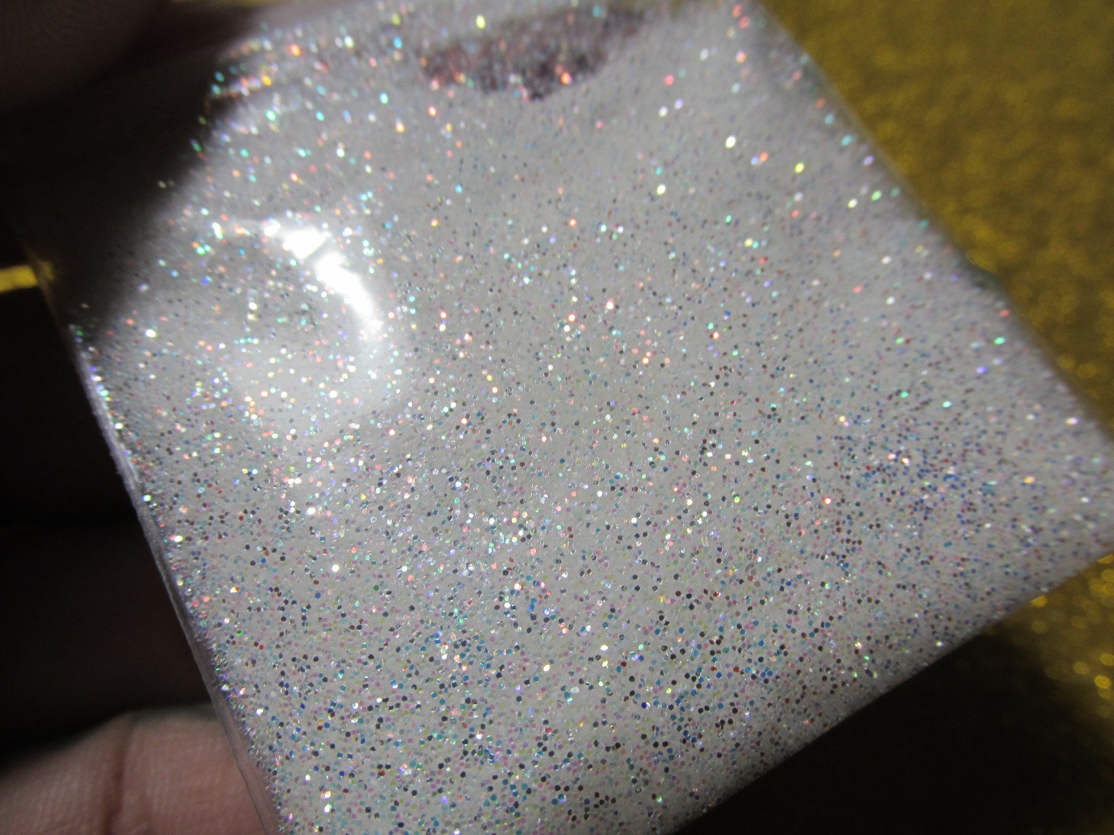 Glow in the dark Iridescent pastels glitter nail art