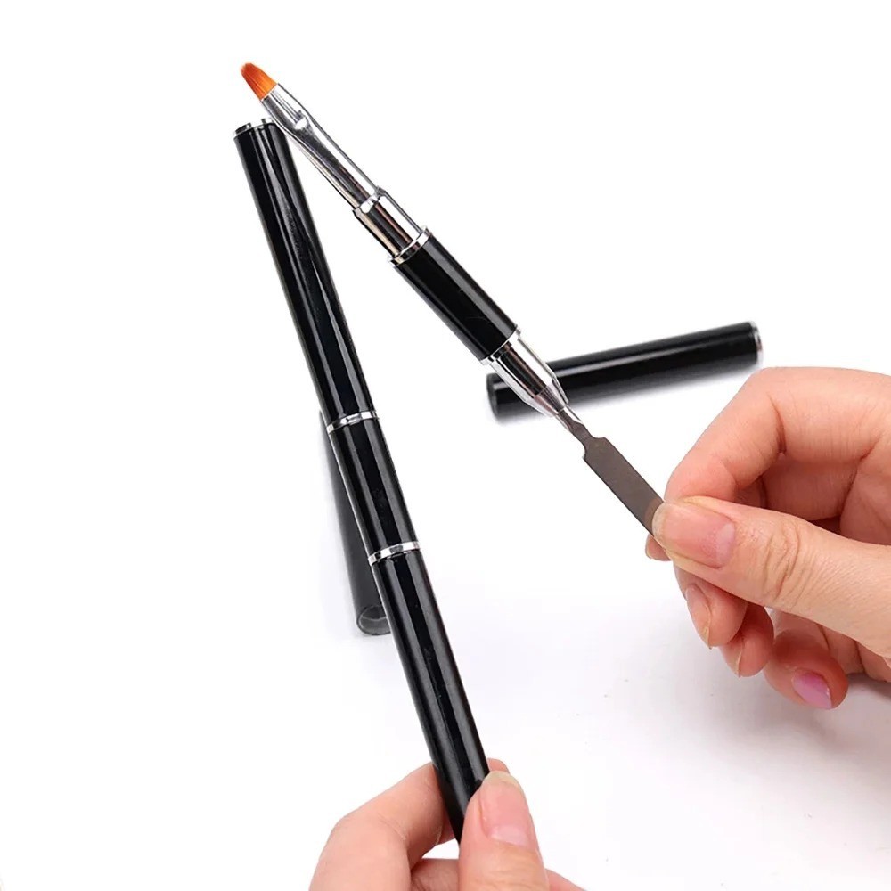 2 in 1 PolyGel Nail Brush Spatula Dual End Gel Builder Application Tool