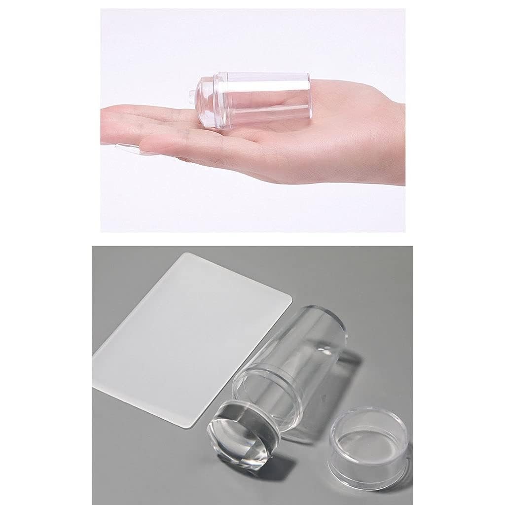 French Tip Tool Nail Art Stamper Kit Silicone Stamping Jelly with Scraper
