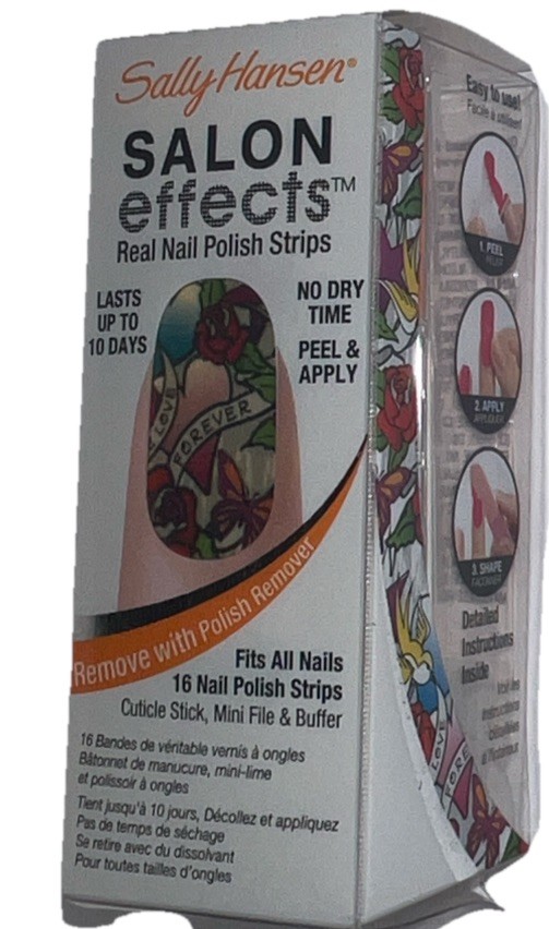 1- Sally Hansen Salon Effects Real Nail Polish Strips #580 TATTOO MUCH SeePhotos